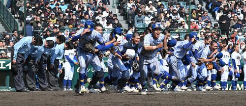 【センバツ】エナジックスポーツが初勝利の校歌大熱唱　Ｘで「パワプロ」「積水ハウス」と相次ぐ